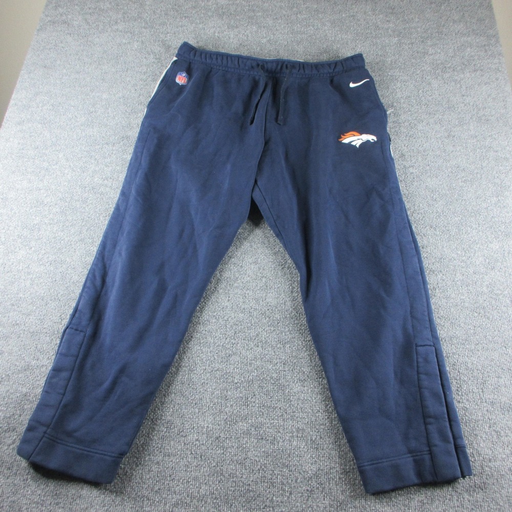 Denver Broncos Pants Mens 3XL Blue NFL Football Nike Fleece Player Issue
